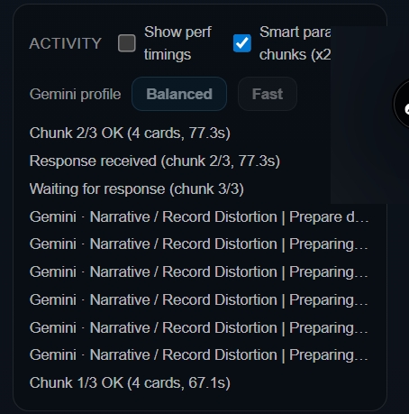 Gemini activity log in OuiDire